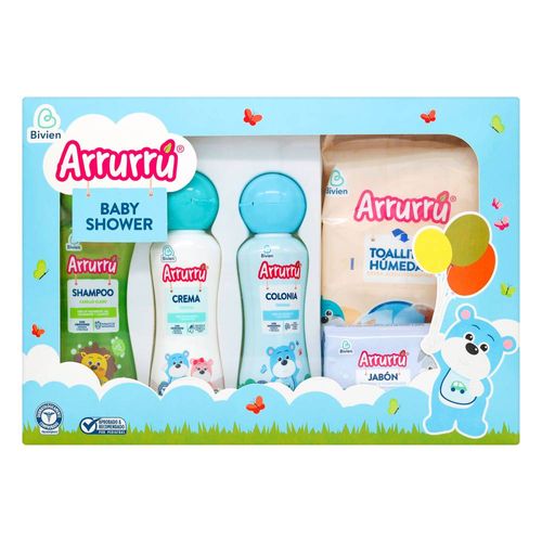 Estuche Arrurrú Baby Shower Azul X 5 Artículos