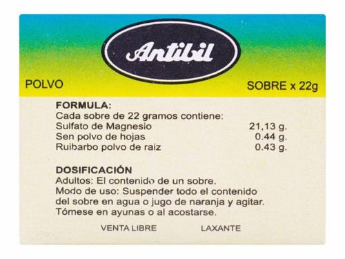 Purgante Antibil Caja X 22 Sobres Polvo Antibil
