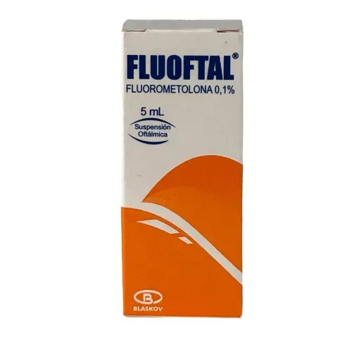 Fluoftal Fluorometolona 0.1% Suspensión Oftálmica Frasco X 5 Ml Blaskov