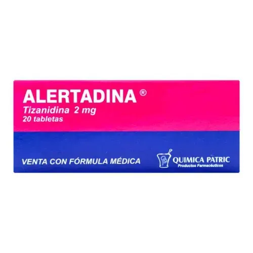 Alertadina Tizanidina Clorhidrato 2 Mg Caja X 20 Tabletas Quimica Patric
