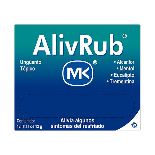 Alivrub Lata 12 Gr Paquete 12 Unidades Ünguento Tópico Tecnoquímicas