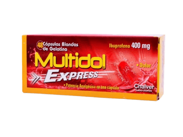 Multidol Express Ibuprofeno 400 Mg Caja X 48 Cápsulas Blanda Chalver