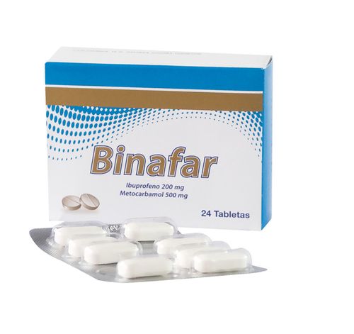 Binafar Ibuprofeno Metocarbamol 500Gr/200Gr Caja X 24 Tabletas Tridex