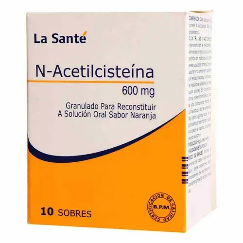 N Acetilcisteina Polvo 600 Mg Caja X 10 Sobres La Santé