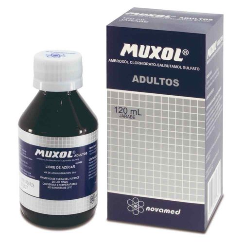 Muxol Adulto Sin Azúcar Jarabe Frasco X 120 Ml Novamed