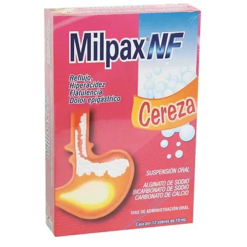 Milpax Nf Cereza 0.50/0.267 Caja X 12 Sobres Suspensión Oral Farma De Colombia
