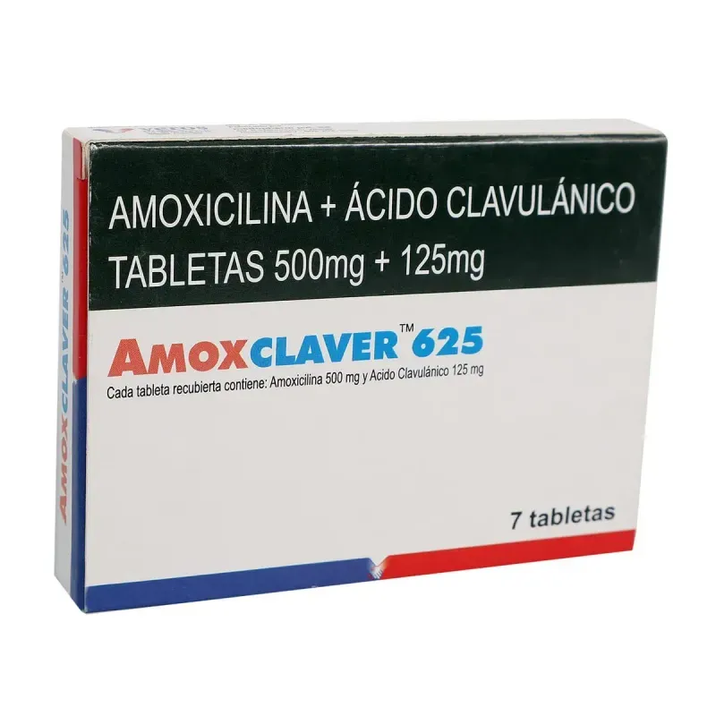 Amoxclaver amoxicilina 500 mg caja 7 tabletas