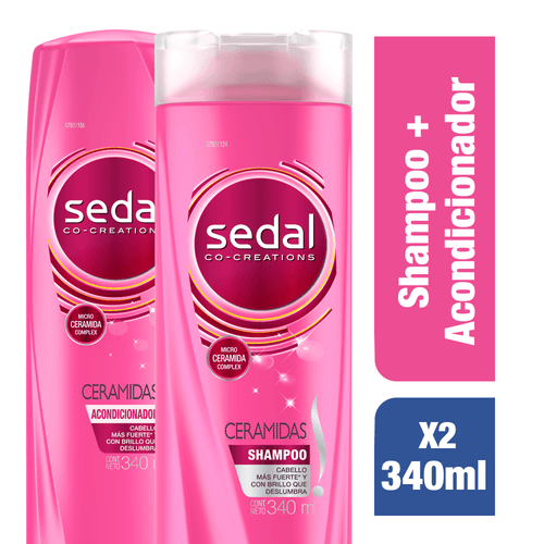 Shampoo Sedal Ceramidas 340 Ml + Acondicionador X 340 Ml