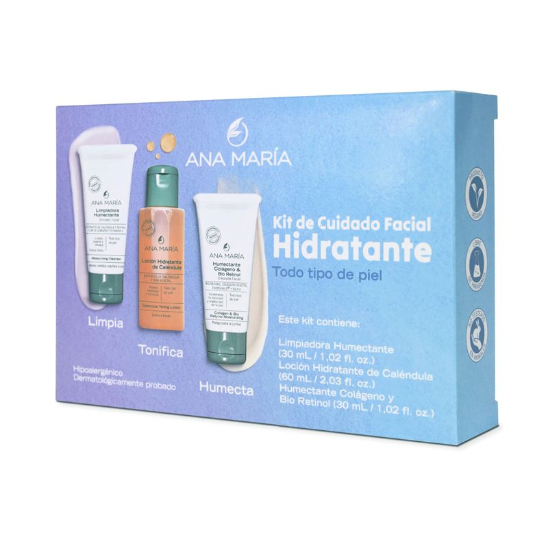 Kit Cuidado Facial Hidratante X 3 Und Ana María