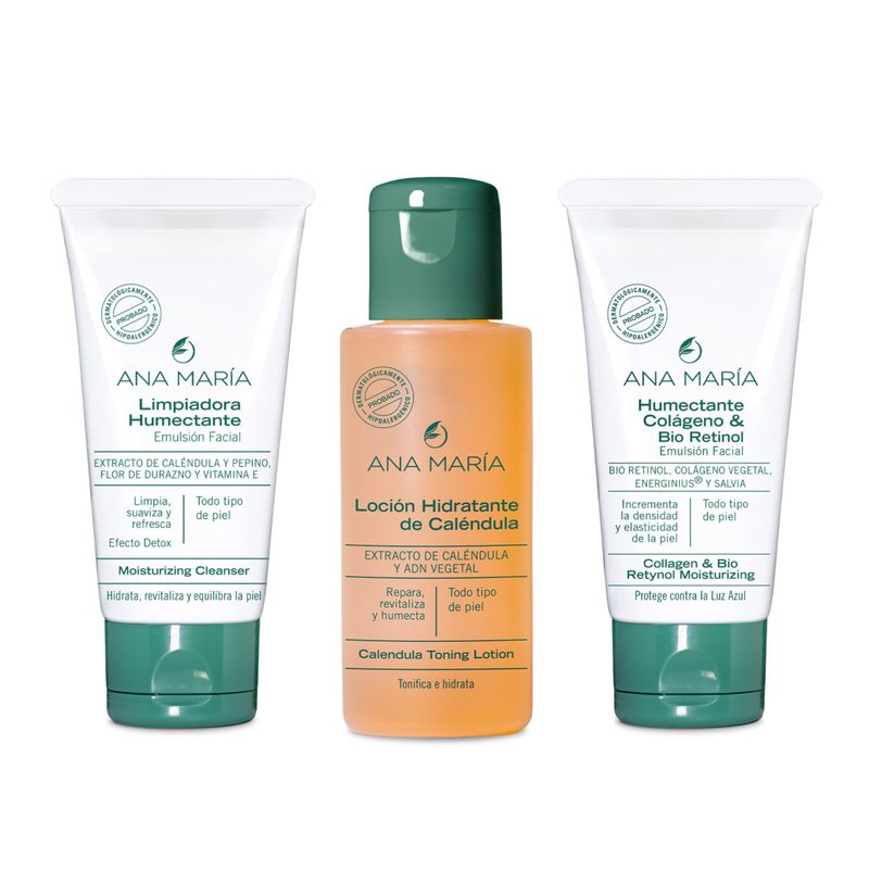 Kit Cuidado Facial Hidratante X 3 Und Ana María