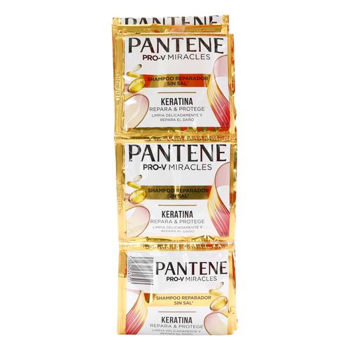 Shampoo Keratina Tira X12 Sobres 18Ml Pantene