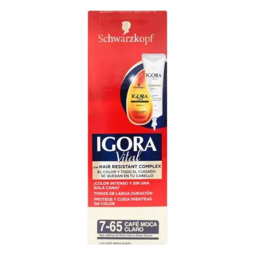 Tinte Igora Vital Café Moca Claro Tubo X 50 Ml 7.65 Henkel