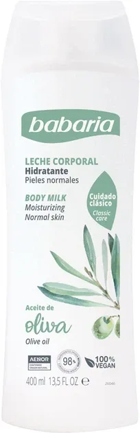 Crema Corporal Babaria Leche Oliva Frasco X 400 Ml