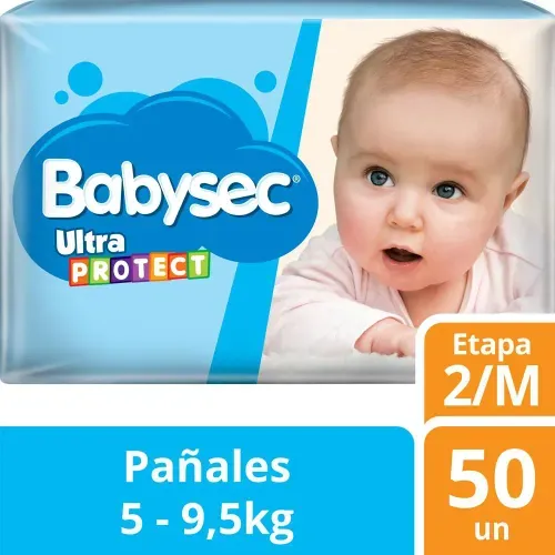 Pañal Babysec Ultraprotect Etapa 2/M Paca X 50 Unidades Softys