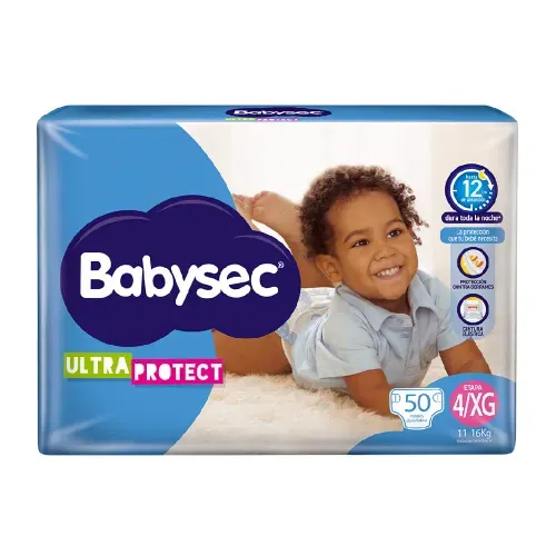 Pañal Babysec Ultraprotect Etapa 4/Xg Paca X 50 Unidades Softys