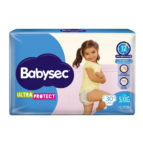 Pañal Babysec Ultraprotect 5/Xxg Paca X 30 Unidades Softys