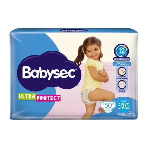 Pañal Babysec Ultraprotect 5/Xxg Paca X 50 Unidades Softys