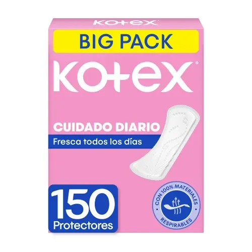 Protectores Diarios Kotex Cuidado Diario Paquete Con X 150 Unidades