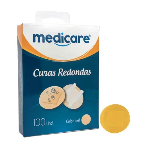 Curas Medicare Redondas Color Piel Caja X 100 Unidades Option