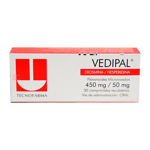 Vedipal Diosmina Hesperidina 450/50Mg Caja X 30 Comprimidos Tecnofarma