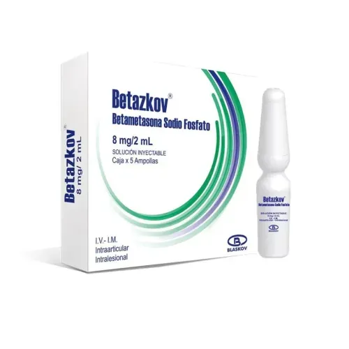 Betazkov Betametasona Sodio Fosfato 8 Mg/2 Ml Caja X 5 Ampollas Inyectable Blaskov