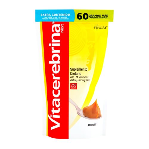 Vitacerebrina Granulado Sabor Arequipe Extra Doypack X 250Gr + 60Gr Finlay