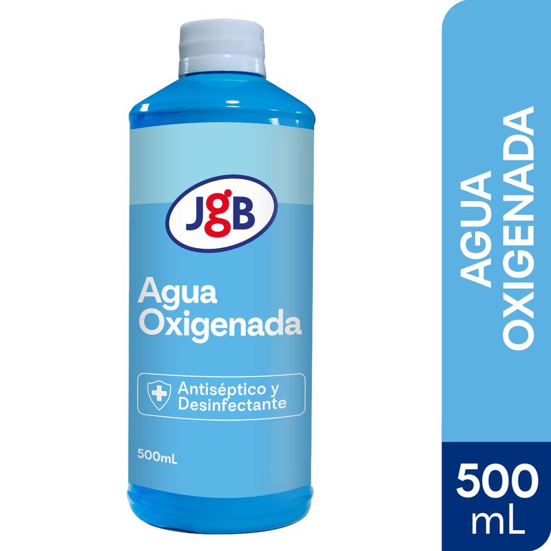 Agua oxigenada frasco x500 ml marca JGB