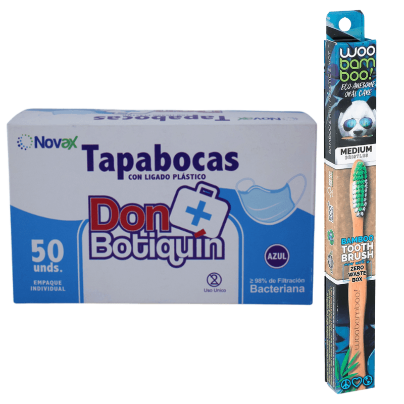Pack Cuidado Diario Tapabocas + Cepillo Bambú
