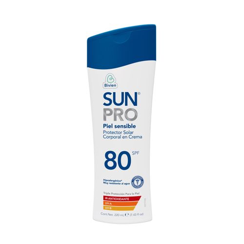 Bloqueador Sun Prot Spf 80 Piel Sensible Frasco X 220 Ml Belleza Express