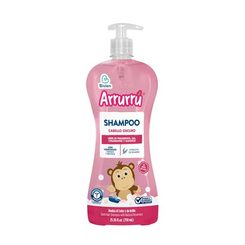 Shampoo Arrurrú Cabello Oscuro 750 Ml Belleza Express