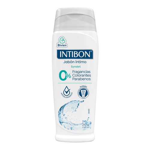Jabón Íntimo Intibon Cero Frasco X 210 Gr Belleza Express