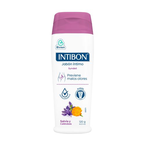 Jabón Íntimo Intibon Mujer Salvia Caléndula Frasco X 120 Gr. Belleza Express