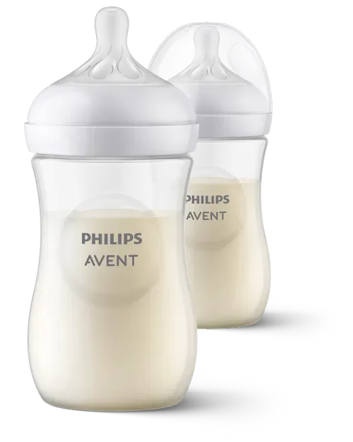 Biberón Avent Natural Respuesta Transparente 9Oz