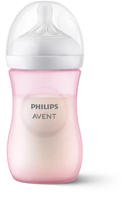 Biberón Avent Natural Respuesta Rosa 9Oz