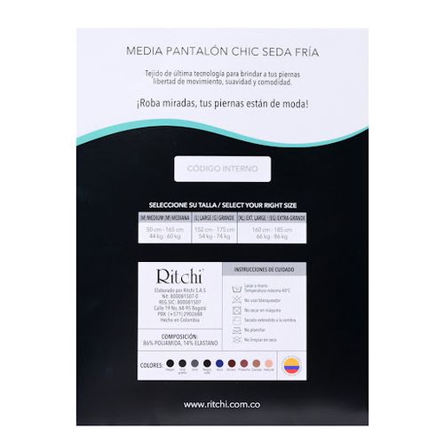 Media Pantalón Chic Seda Natural Talla M Ritchi