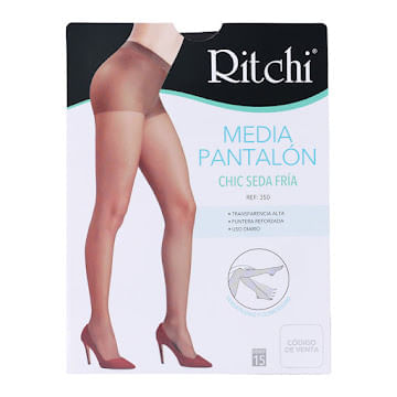 Media Pantalón Chic Seda Negro Talla M Ritchi