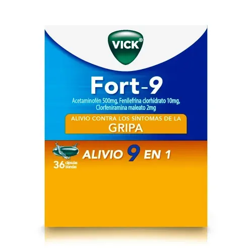 Vick Fort-9 500 Mg Caja X 36 Cápsulas P&G