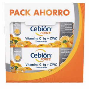 Cebion Naranja Efervescente X 2 Tubos 10 Tablas