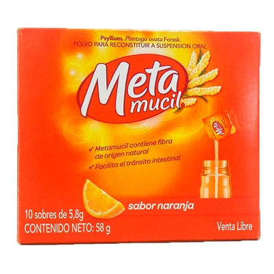 Metamucil Naranja - Caja con 10 Sobres
