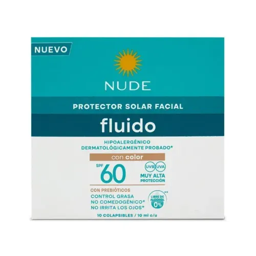 Bloqueador Solar Fluido Nude Color Display x 10 Ampollas de 10 ml