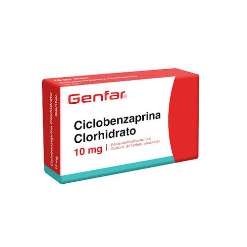 Ciclobenzaprina Cloridrato 10 Mg Caja X 30 Tabletas Eurofarma