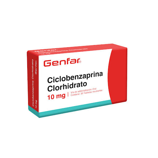 Ciclobenzaprina 10 mg 30 Tabletas Oral