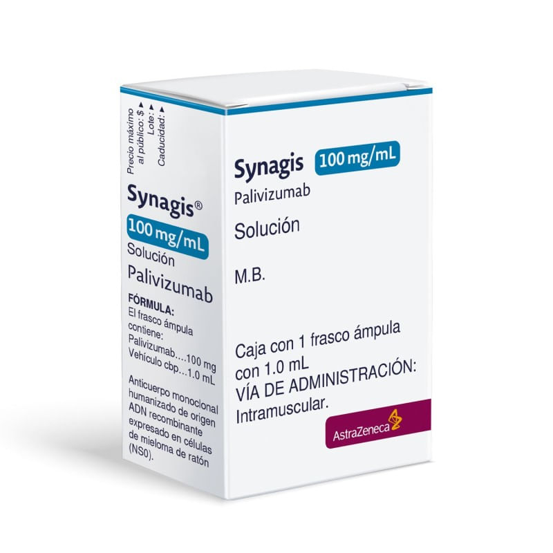 Synagis 100 mg/ml Solución Inyectable - Caja X 1 Vial