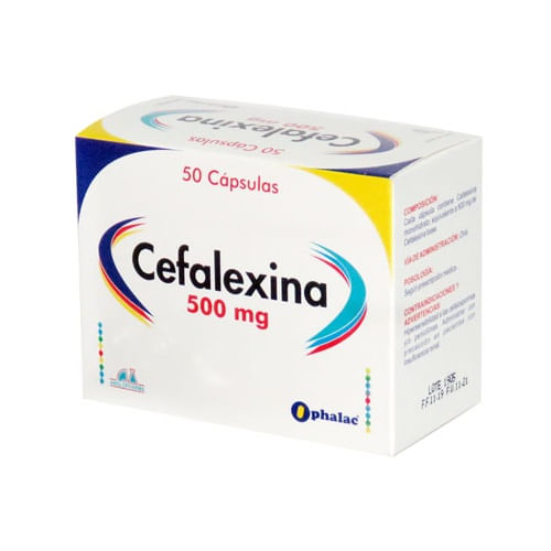 Cefalexina 500 mg Opha - Caja X 50 Cápsulas