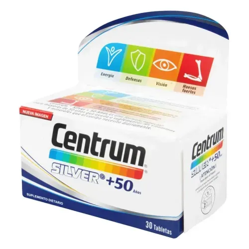 Centrum Silver Men +50 - Caja X 30 Tabletas