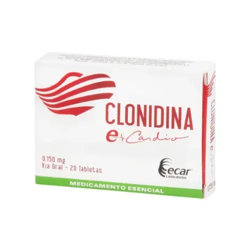 Clonidina 0.15 mg Ecar - Caja X 20 Tabletas