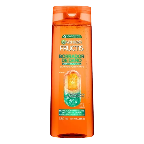 Shampoo Garnier Fructis Borrador Daño - Frasco X 370 ml