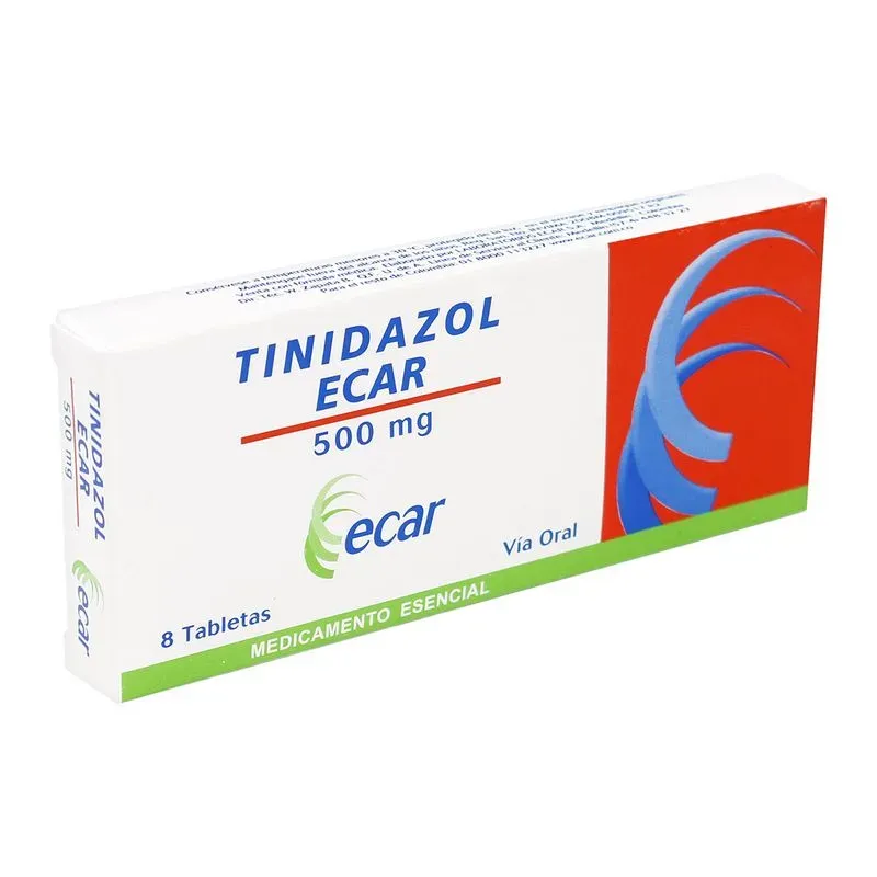 Tinidazol 500 mg Ecar - Caja X 8 Tabletas
