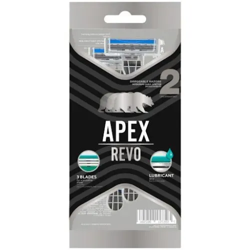 Máquina de Afeitar Apex Revo 3 Hojas - Paquete X 2 Unidades