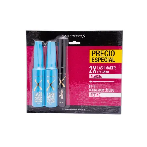 Pestañina Lash Maker Max Factor Pack - Caja X 2 Frascos + Delineador